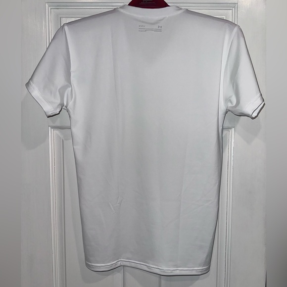 NWT Under Armour Men's V-neck Compression Short-sleeve T-shirt, White, Size L - Picture 7 of 13